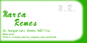 marta remes business card